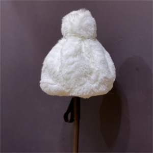 faux fur lamp shade white small size
